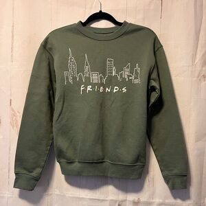 FRIENDS Green Skyline Crewneck Sweater